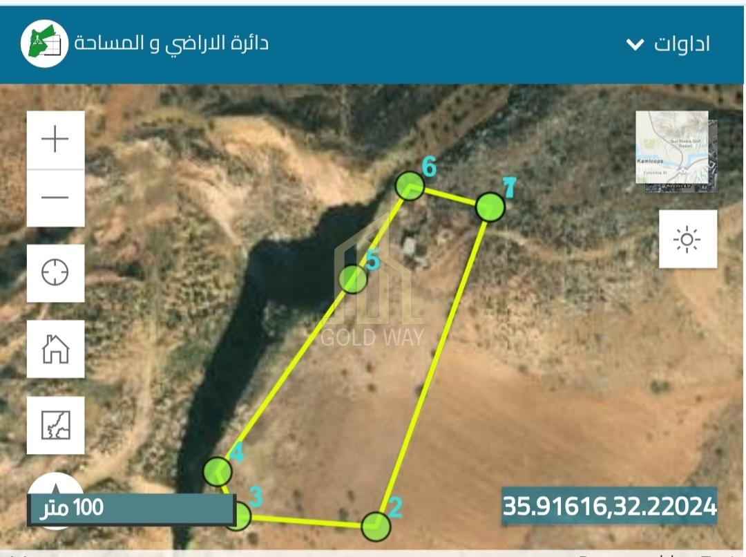 ارض للبيع في منطقة جرش الكفير بمساحىة 10 دونمات