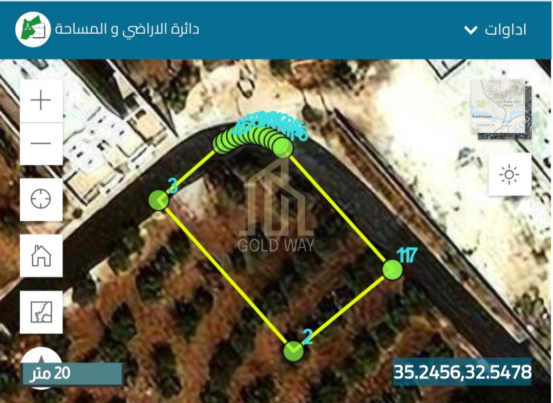 ارض للبيع على شارعين في ارقى مناطق  شفا بدران بمساحة 918م