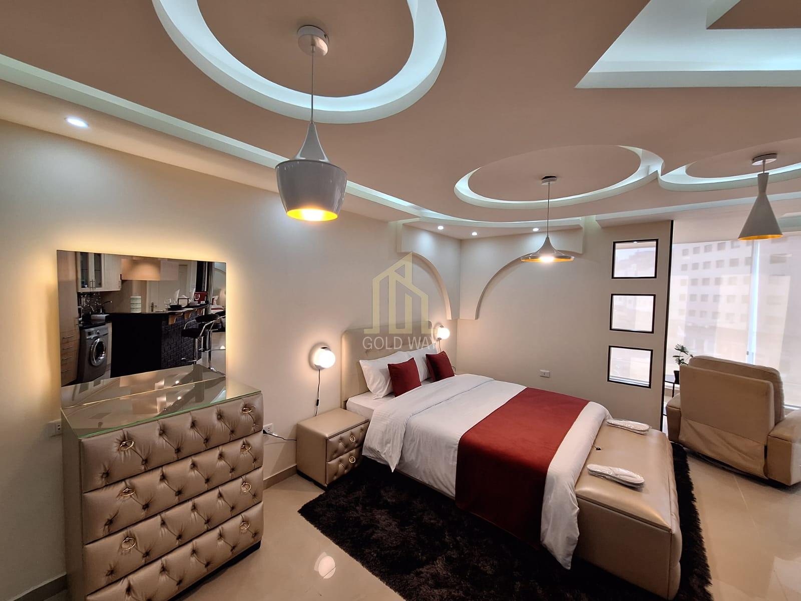 بالقرب من كلية الخوارزمي في خلدا استديو مفروش 52م طابق ثالث يصلح للإستثمار